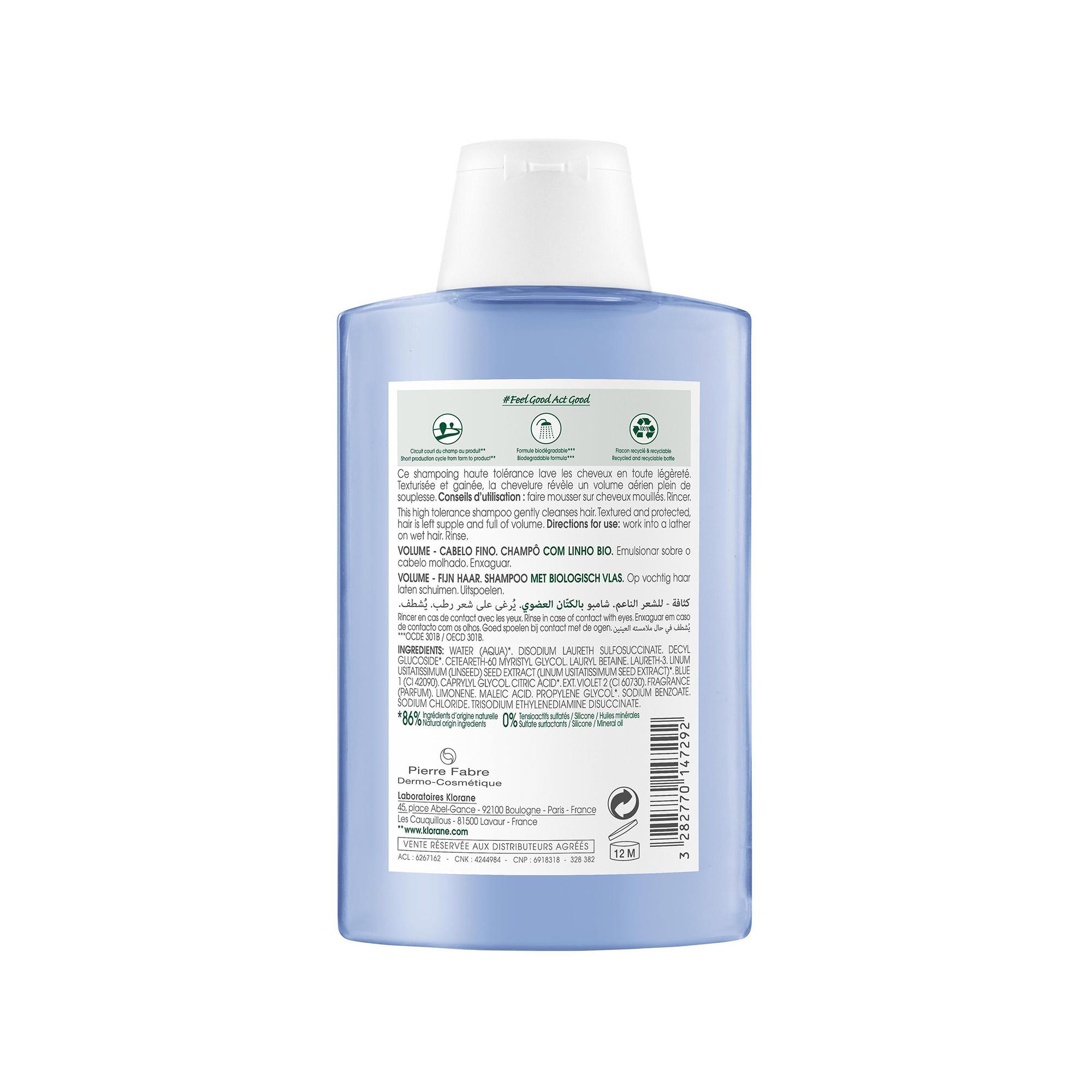 KLORANE BIO-Lein Volumen-Shampoo  