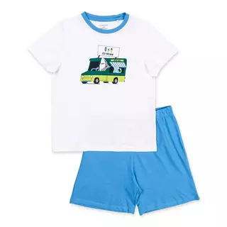Manor Kids Pyjama-Set, manches courtes  Blanc