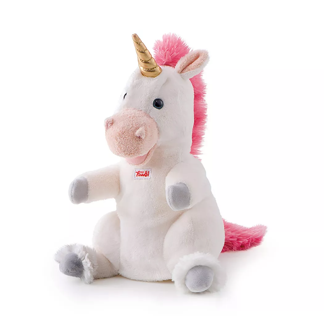 Trudi - Handpuppe Einhorn, Trudi Puppets, 25cm, Weiss