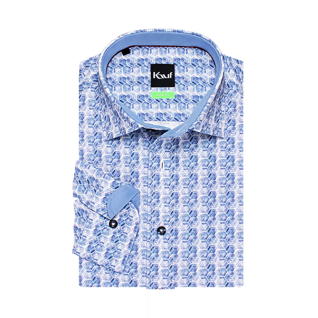 Kauf - Hemd, langarm, für Herren, Blau, Größe 38