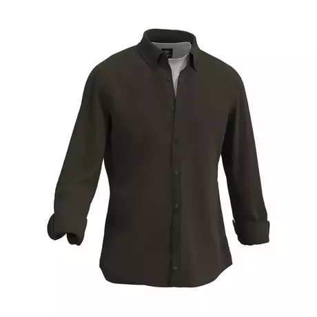 strellson Camicia a maniche lunghe Core Hemd Leinen Verde 1
