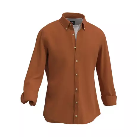 strellson Camicia a maniche lunghe Core Hemd Leinen Arancione