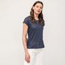 Manor Woman  T-shirt, col rond, manches courtes Bleu Aqua