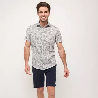 Manor Man Chemise, Modern Fit, manches courtes  Blanc