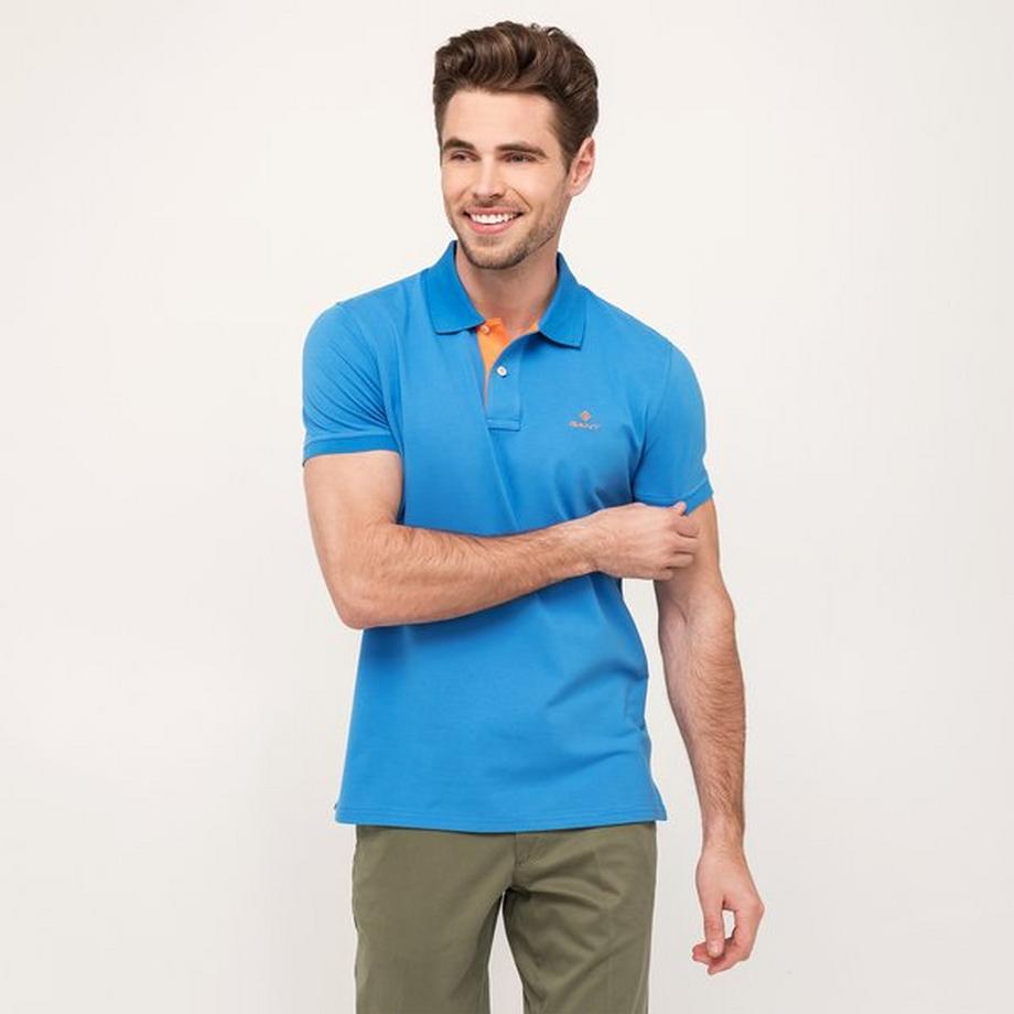 GANT CONTRAST COLLAR PIQUE SS RUGGE Polo, Regular Fit, manches courtes 