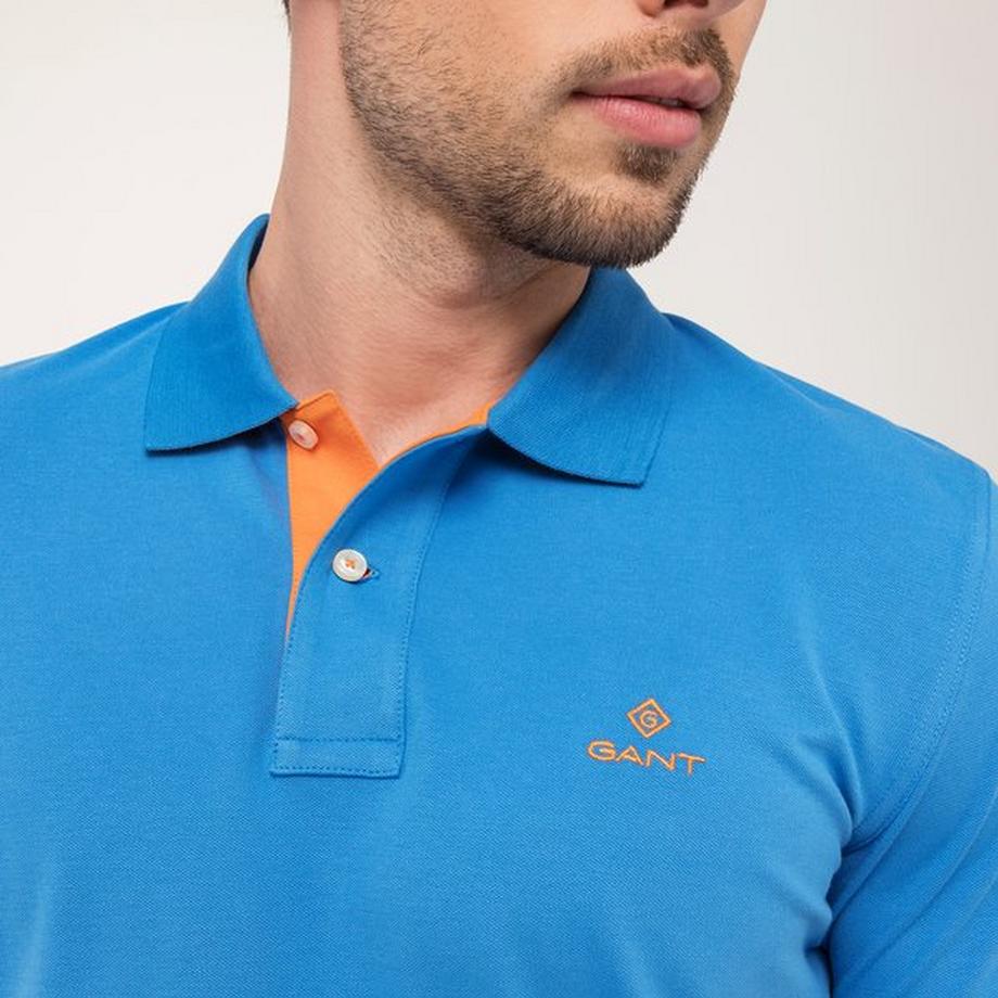 GANT CONTRAST COLLAR PIQUE SS RUGGE Polo, Regular Fit, manches courtes 