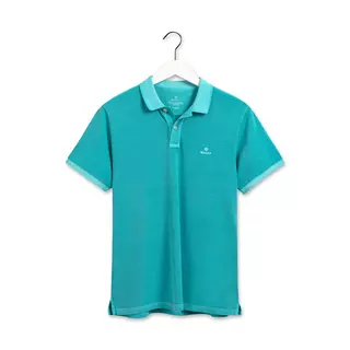 GANT Polo, Classic Fit, manches courtes D2. SUNFADED PIQUE SS RUGGER Cyan