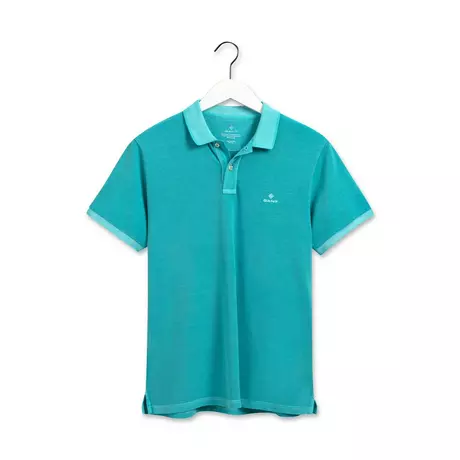 GANT Polo, Classic Fit, manches courtes D2. SUNFADED PIQUE SS RUGGER Cyan
