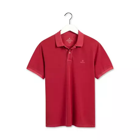 GANT Polo, Classic Fit, manica corta D2. SUNFADED PIQUE SS RUGGER Rosso