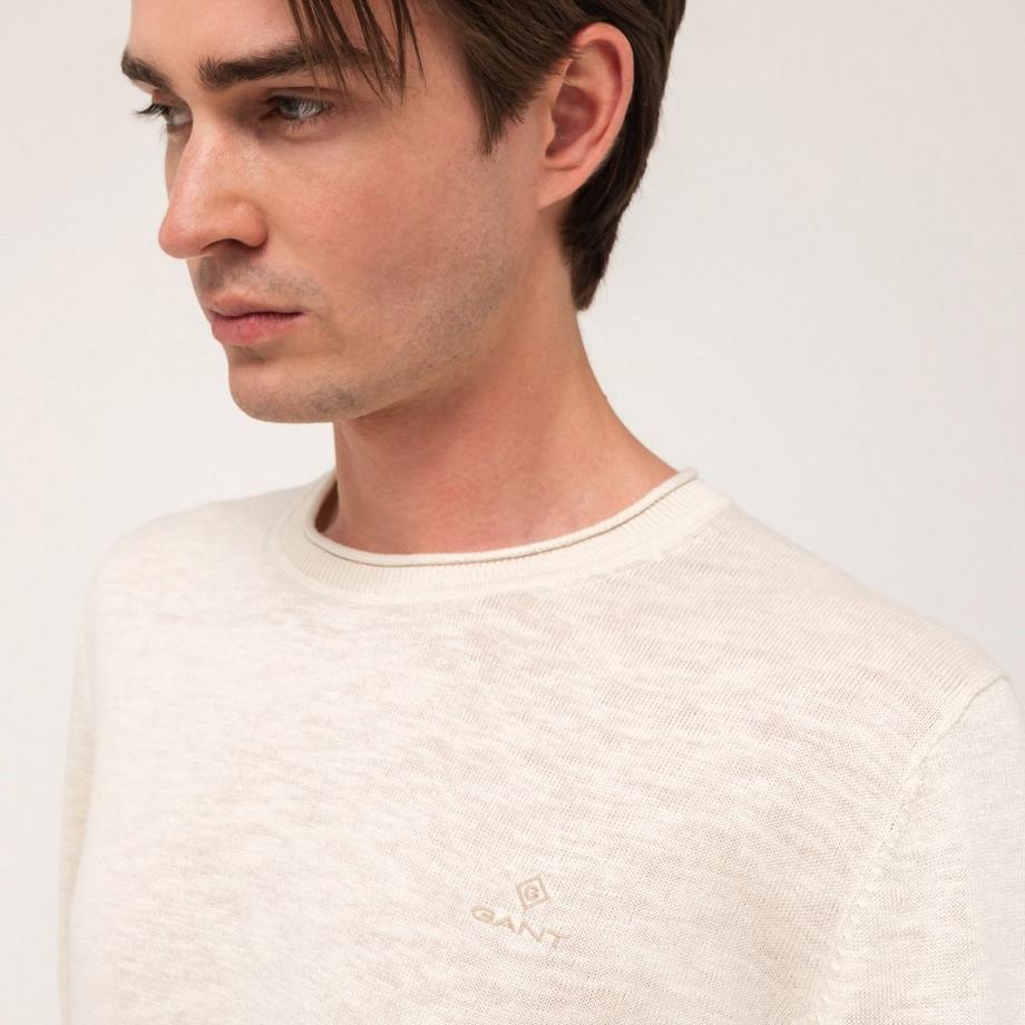 GANT D2. COTTON LINEN C-NECK Pull 