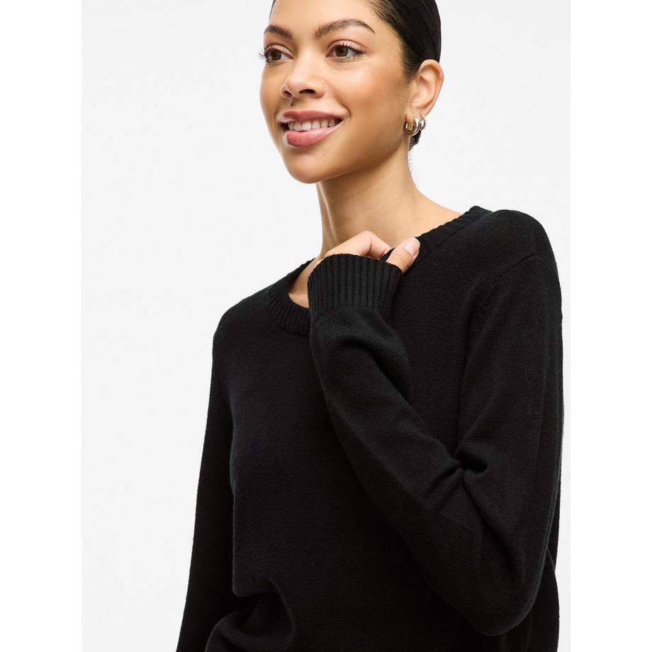 VILA Pull Col Rond Manches Longues  