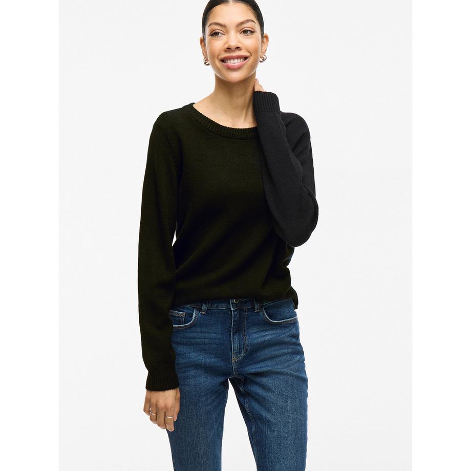 VILA Pull Col Rond Manches Longues  
