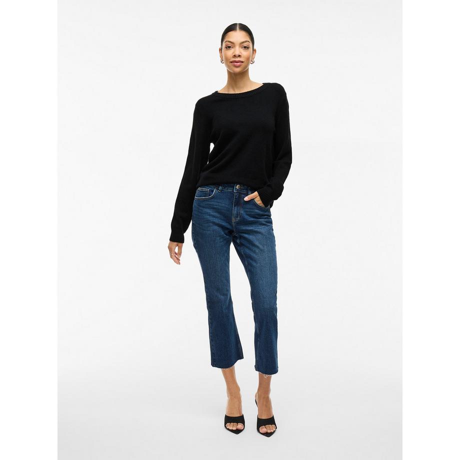 VILA Pull Col Rond Manches Longues  