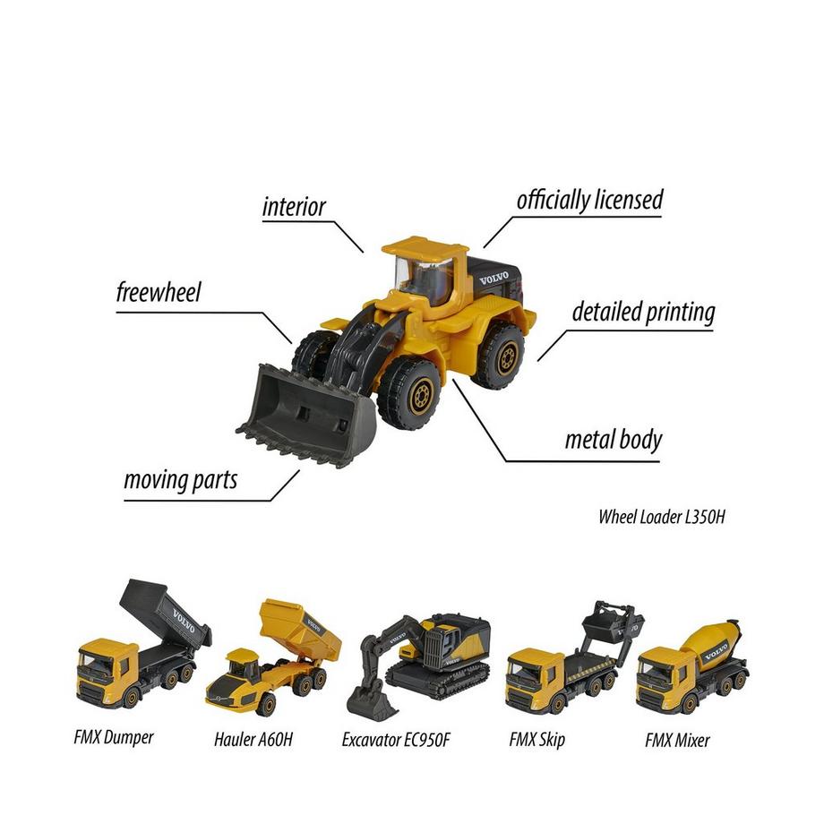 Majorette  Volvo 3 Pieces Set, assortiment aléatoire 
