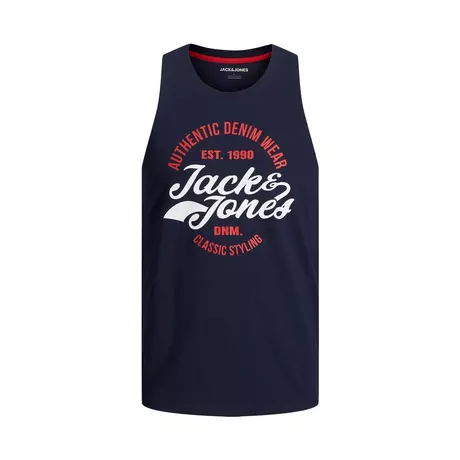 JACK & JONES T-shirt, Regular Fit, sans manches JJBRAT TEE SL Marine
