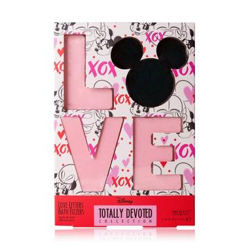 Badefizzer Minnie Mickey Totally Devoted in Buchstabenform (Love)