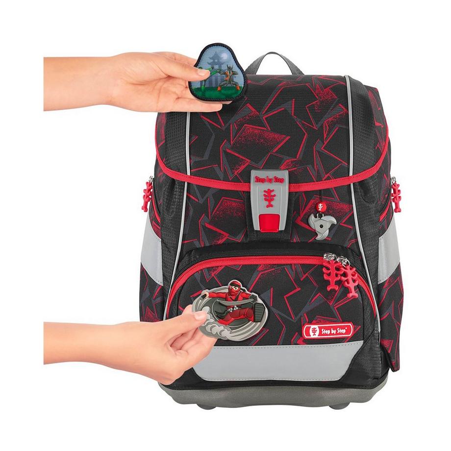 Step by Step Schulrucksack-Set, 6-teilig 2IN1 PLUS, Ninja Yuma 