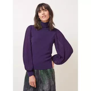 Phase Eight Poloshirt, langarm Everley Polo Knit Violett