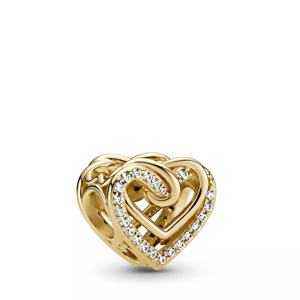 Pandora Gold Freehand Heart Charm