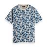 Scotch & Soda T-Shirt Printed jersey crewneck T-shirt in Organic Cotton Bleu 1