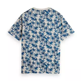 Scotch & Soda T-Shirt Printed jersey crewneck T-shirt in Organic Cotton Blau 1