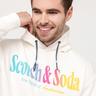 Scotch & Soda Felpa Colourful artwork hooded sweatshirt
 Bianco 2