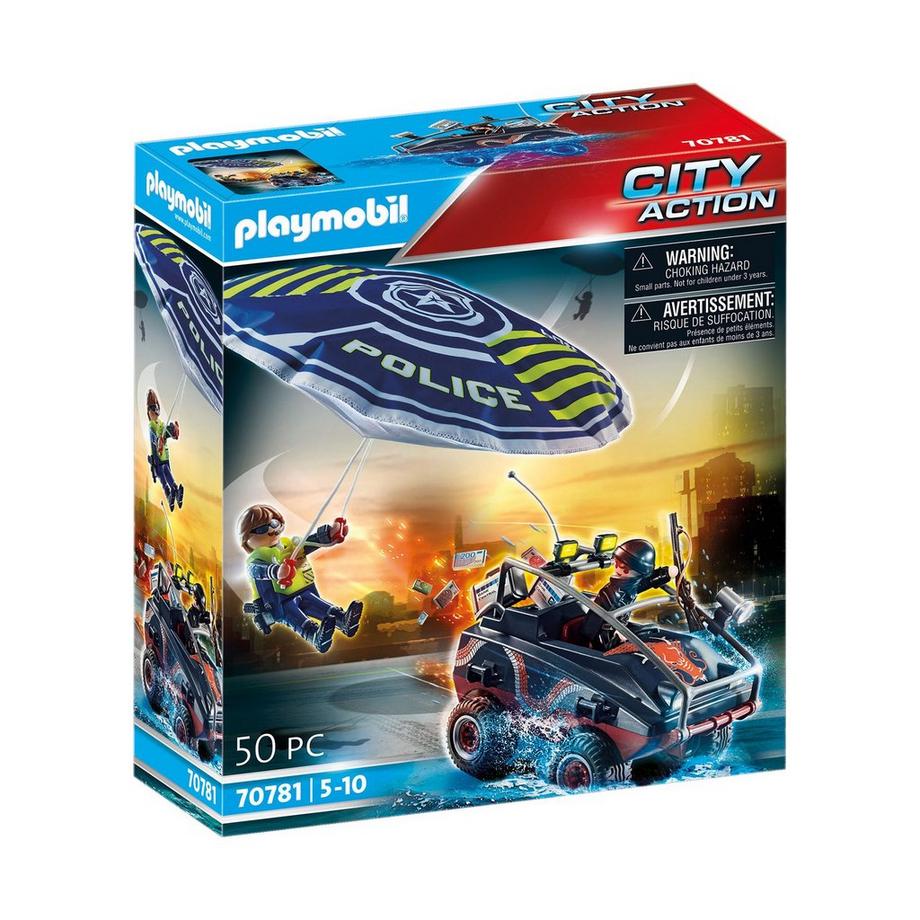 70781 Parachute de la police : Poursuite du véhicule amphibie
