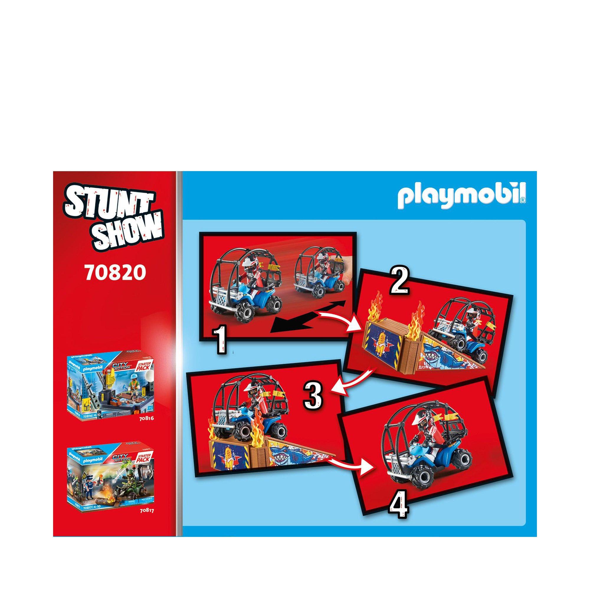 Playmobil  70820 Starter Pack Stuntshow Quad mit Feuerrampe 