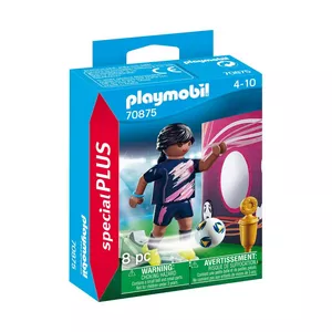 70875 Fussballerin mit Torwand