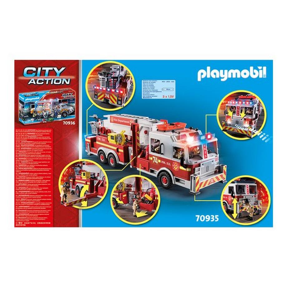 Playmobil  70935 Camion de pompiers avec échelle 
