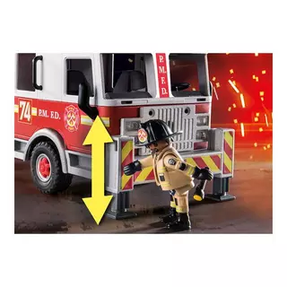 Playmobil 1.2.3 Camion de pompier avec échelle pivotante