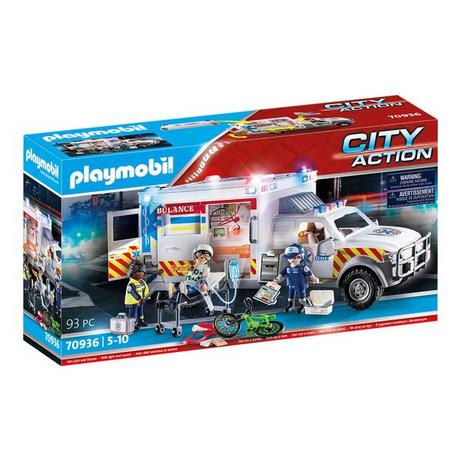 Playmobil  70936 Ambulance avec secouristes et blessé 