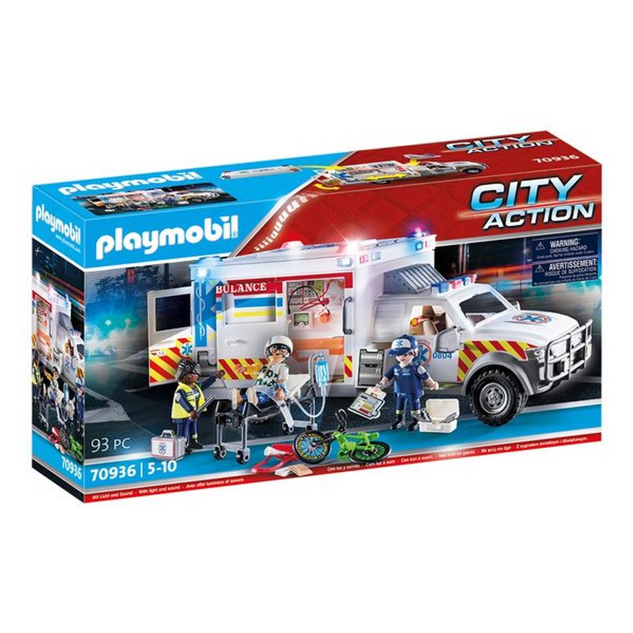 Playmobil  70936 Rettungs-Fahrzeug: US Ambulance 