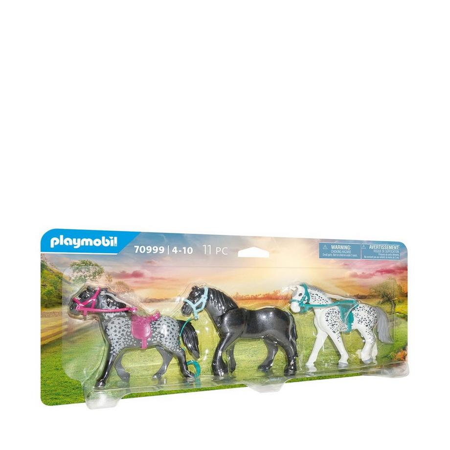 70999 3 chevaux : Frison, Knabstrupper & Andalou