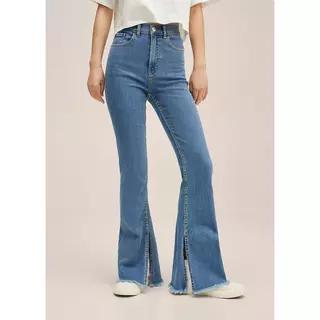 MANGO Teen Jeans, Flared Leg Fit  Blu Denim