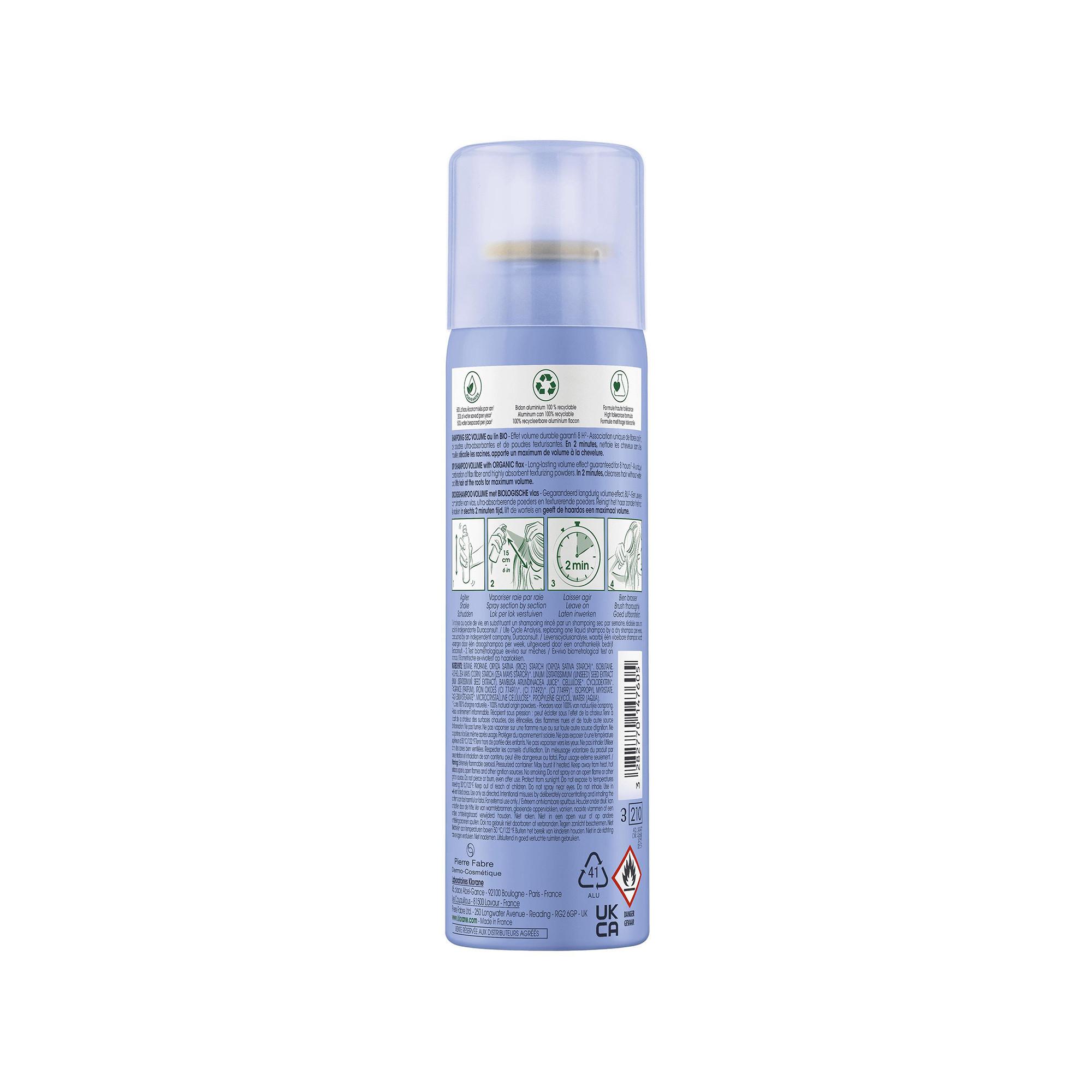 KLORANE BIO-Lein Volumen-Trockenshampoo 