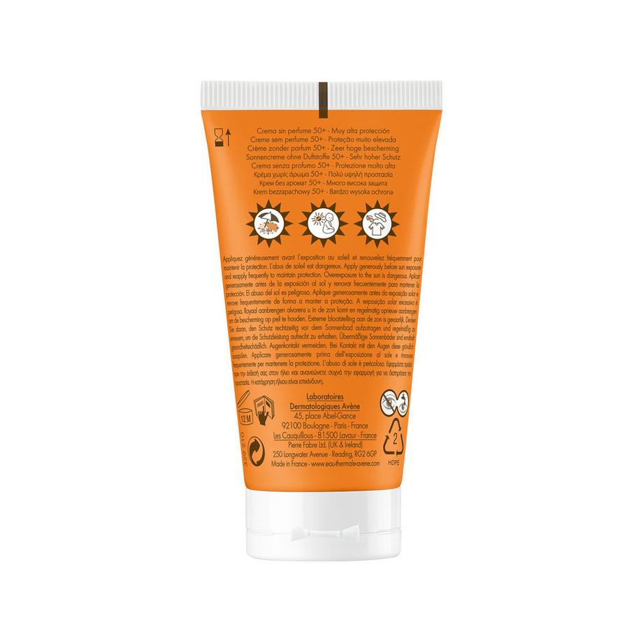 Avene Protection solaire Crème sans parfum SPF 50+ 