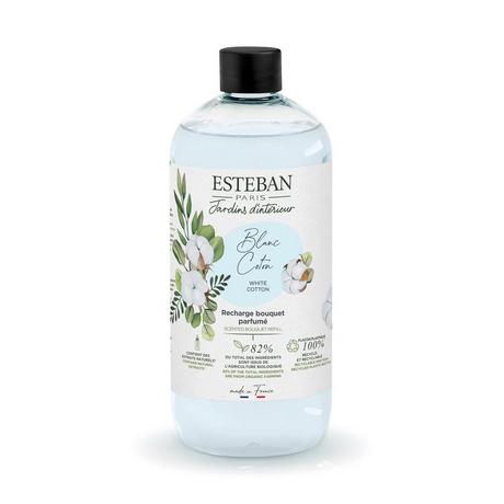 Esteban Jardins d'intérieur Parfum rechargeable Blanc Cotton 