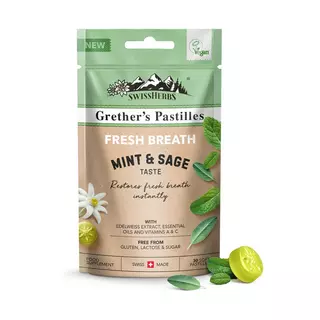 Grether Pastillen  Mint & Sage, senza zucchero 