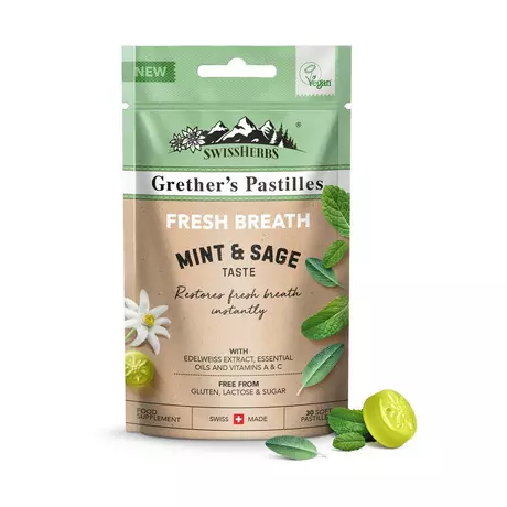 Grether Pastillen  Mint & Sage, senza zucchero 