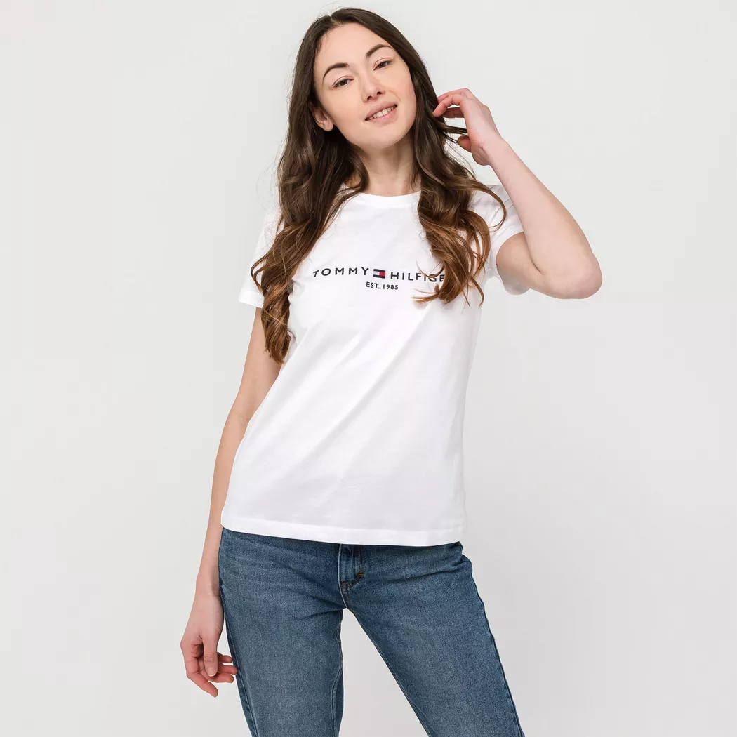Tommy Hilfiger - T-Shirt, kurzarm, für Damen, Weiss, Größe XS