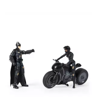DC COMICS  Batman "The Batman" 10cm Set de jeu avec les figurines de Batman, Selina Kyle Multicolor