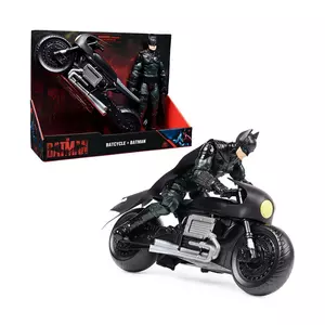 Batman "The Batman" Bat-Cycle mit 30cm Batman-Actionfigur