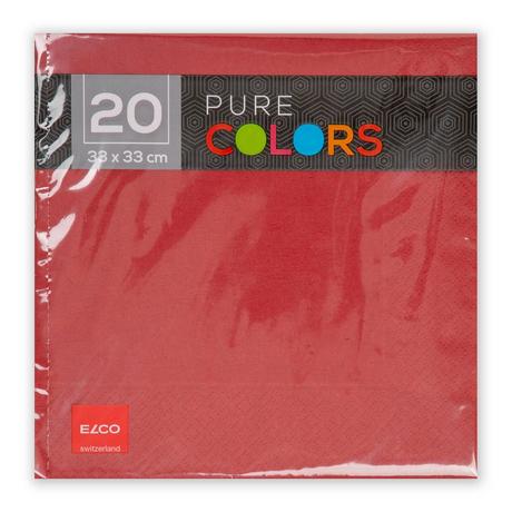 elco Serviettes en papier, 20 pièces Pure Colors 