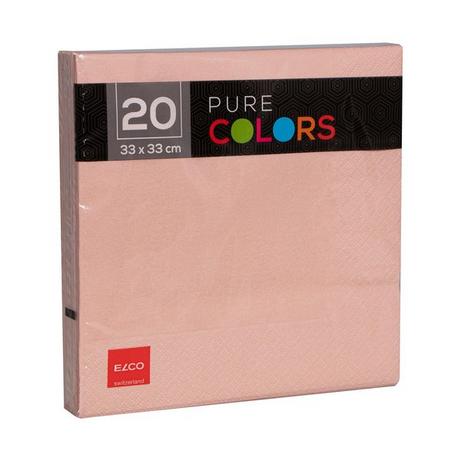 elco Serviettes en papier, 20 pièces Pure Colors 