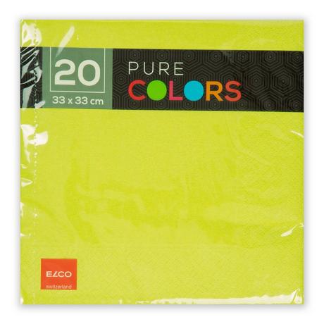 elco Serviettes en papier, 20 pièces Pure Colors 