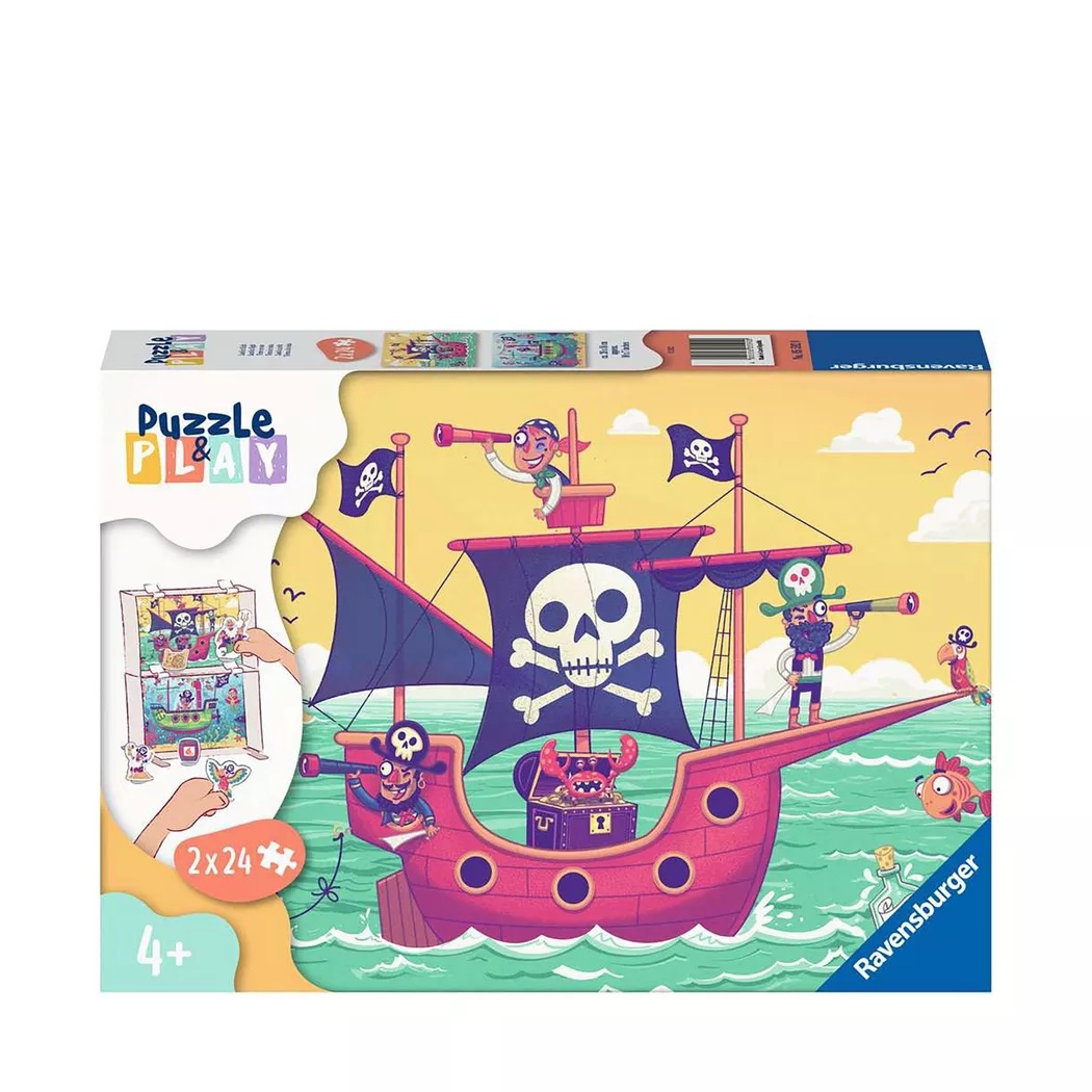 Ravensburger - Puzzle&Play Piraten 2, Multicolor