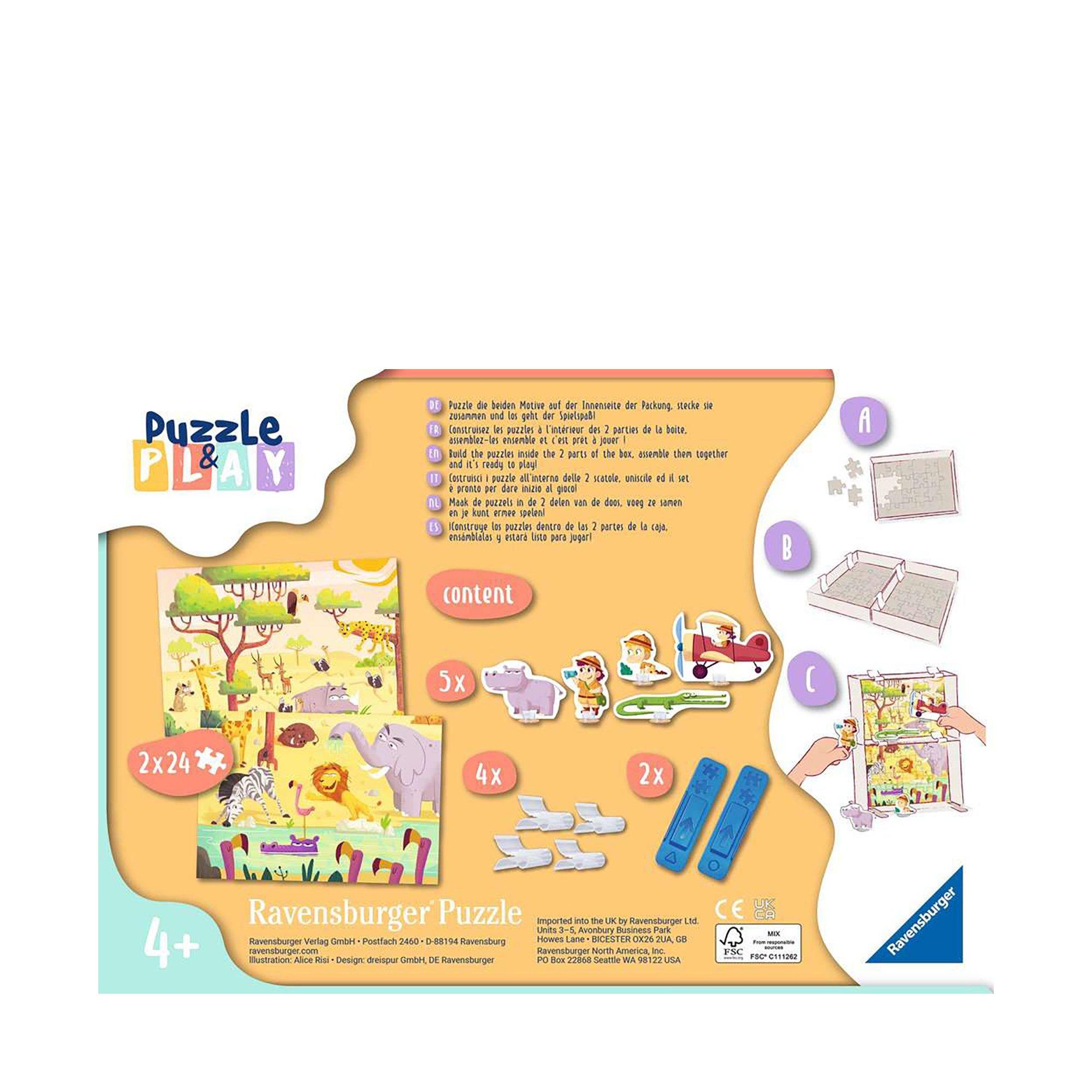 Ravensburger  Puzzle&Play Tiere 2x 