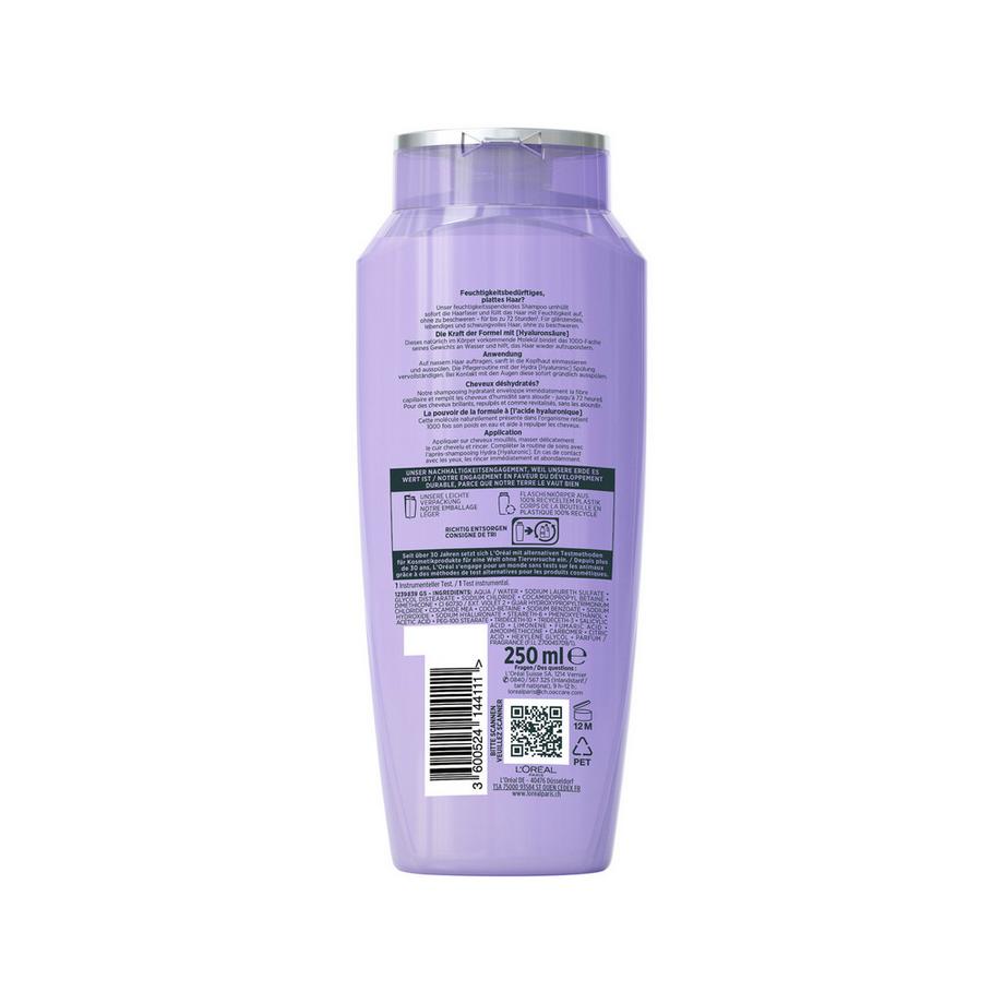 L'Oréal Paris ELS HYALU SH B250 373 Hydra Hyaluronic Shampoo idratante 