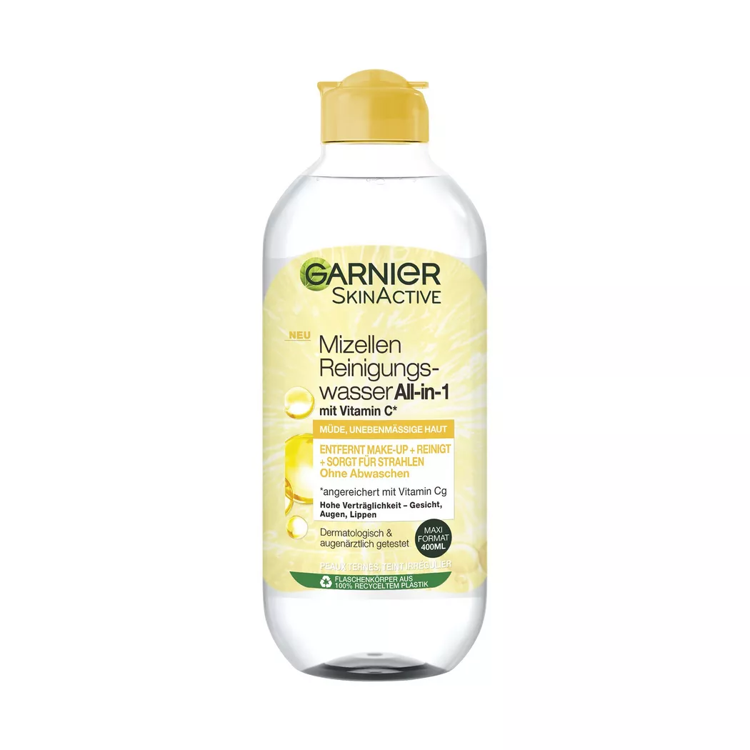 Garnier - Mizellen Reinigungswasser All-in-1 mit Vitamin C*, Gar Mic.wat Vitc B400ml Ger, 400 ml
